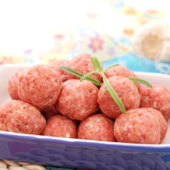 Albondigas de ternera y cerdo de producción ecológica