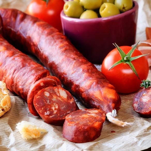 Chorizo sarta picante producción ecológica