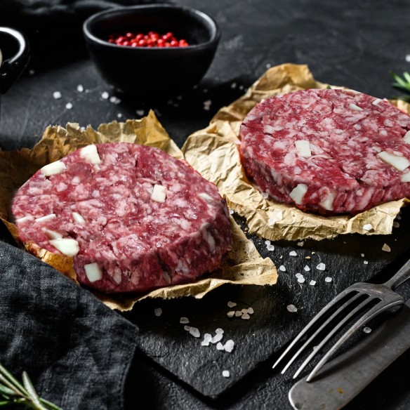 Hamburguesa de retinto con parmesano de producción ecológica