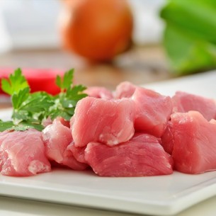 Magro troceado de cerdo producción ecológica