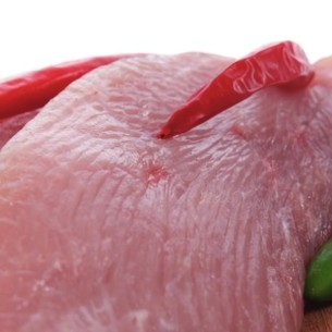 Pechuga fileteada de pavo producción ecológica