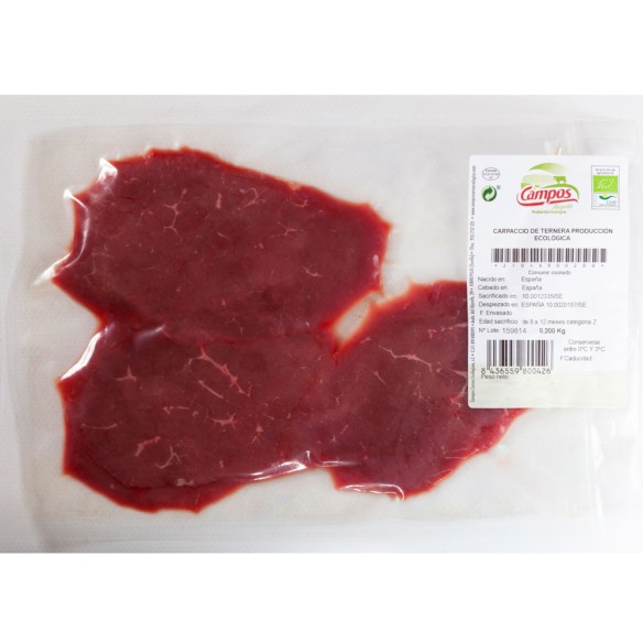 Carpaccio de ternera ecológica