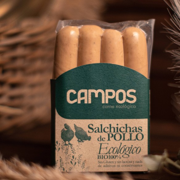 Salchicha frankfurt de pollo produción ecológica