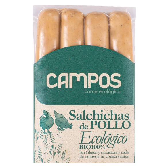 Salchicha frankfurt de pollo produción ecológica