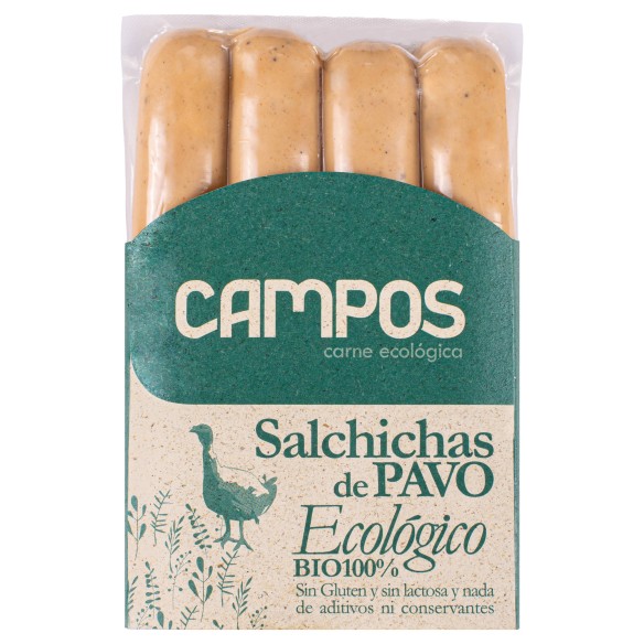 Salchicha frankfurt de pavo producción ecológica