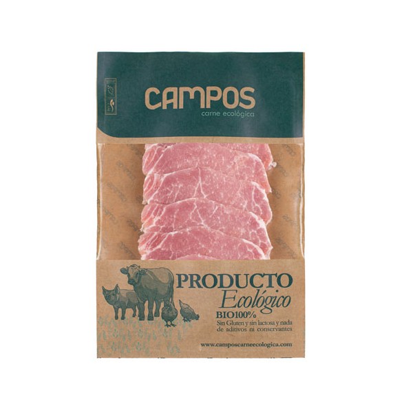 Lomo fileteado de cerdo producción ecológica
