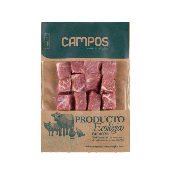 Magro troceado de cerdo producción ecológica