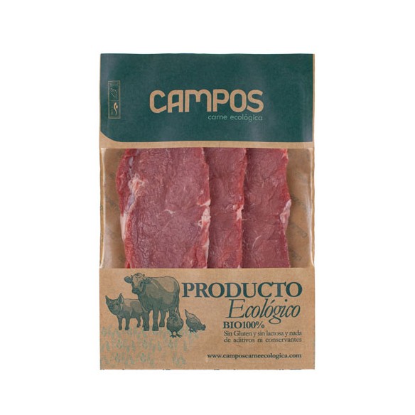 Lomo fileteado de ternera de producción ecológica