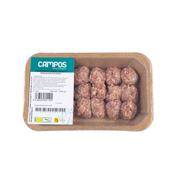 Albondigas de ternera y cerdo de producción ecológica