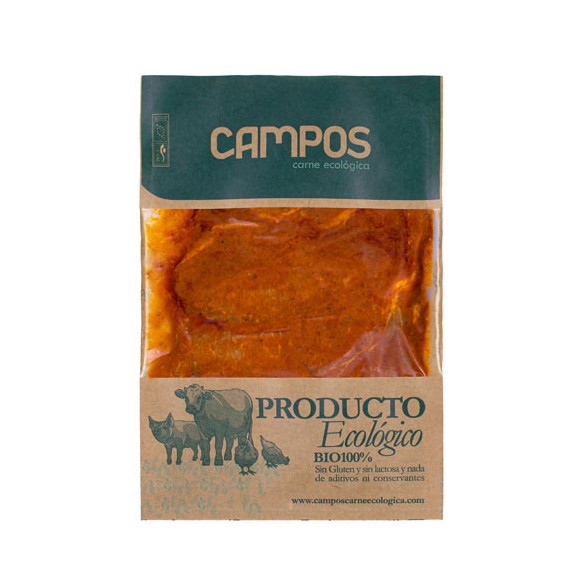 Lomo de cerdo adobado fileteado de producción ecológica