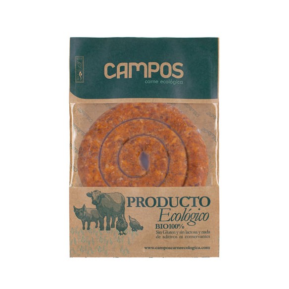 Chistorra de cerdo de producción ecológica