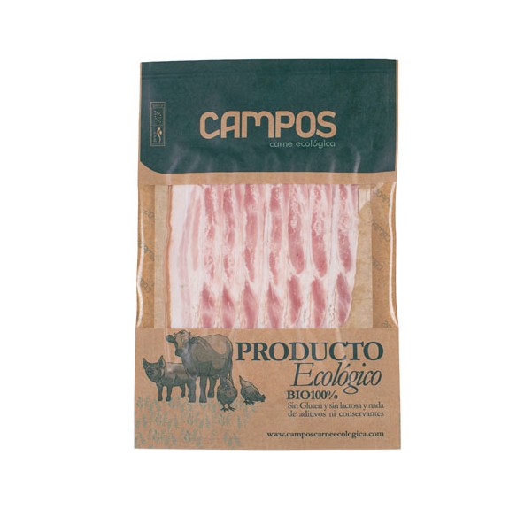 Bacon de producción ecológica sin gluten/sin lactosa (loncheado)