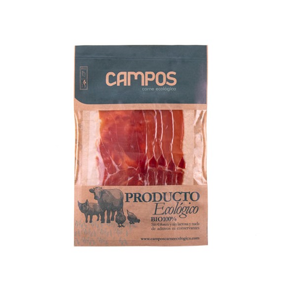 Jamón curado producción ecológica sin gluten/sin lactosa (loncheado)