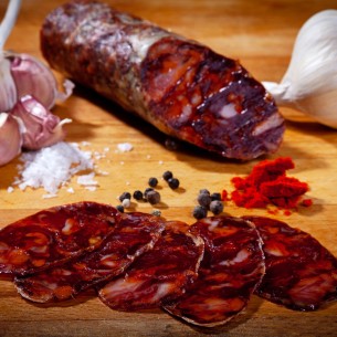 Chorizo ibérico de producción ecológica  · Loncheado