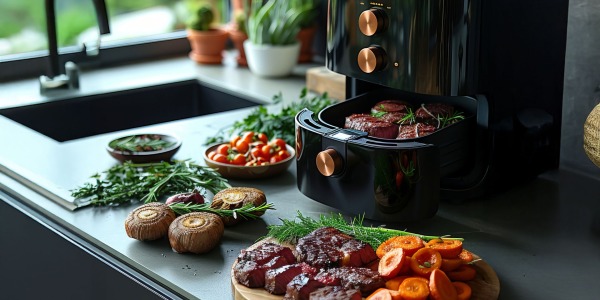 Freidora de aire y carne ecológica: tiempos, cortes y trucos que sí funcionan