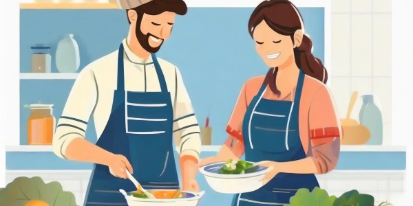 Ensalada templada de garbanzos y pollo