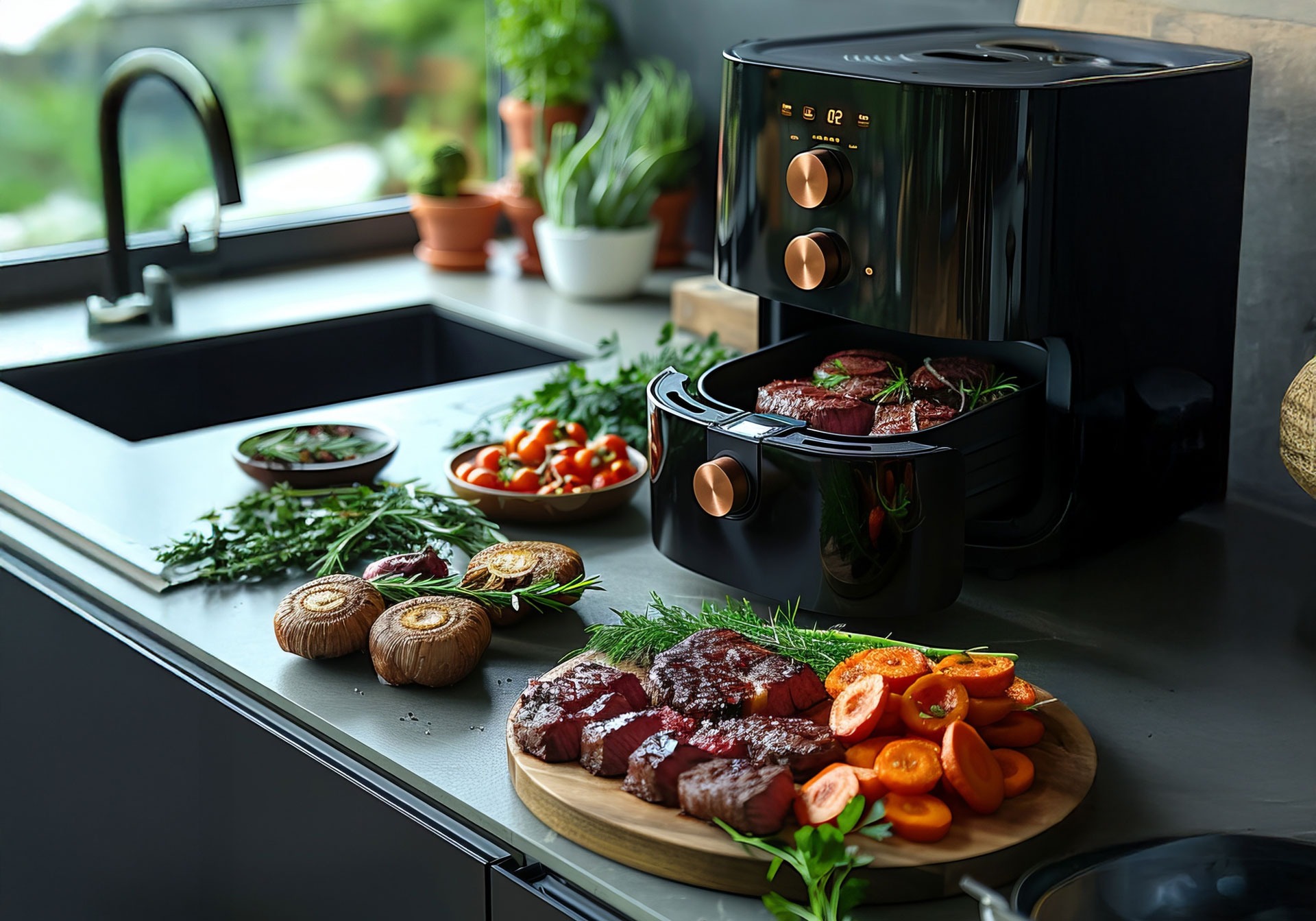 Freidora de aire y carne ecológica: tiempos, cortes y trucos que sí funcionan